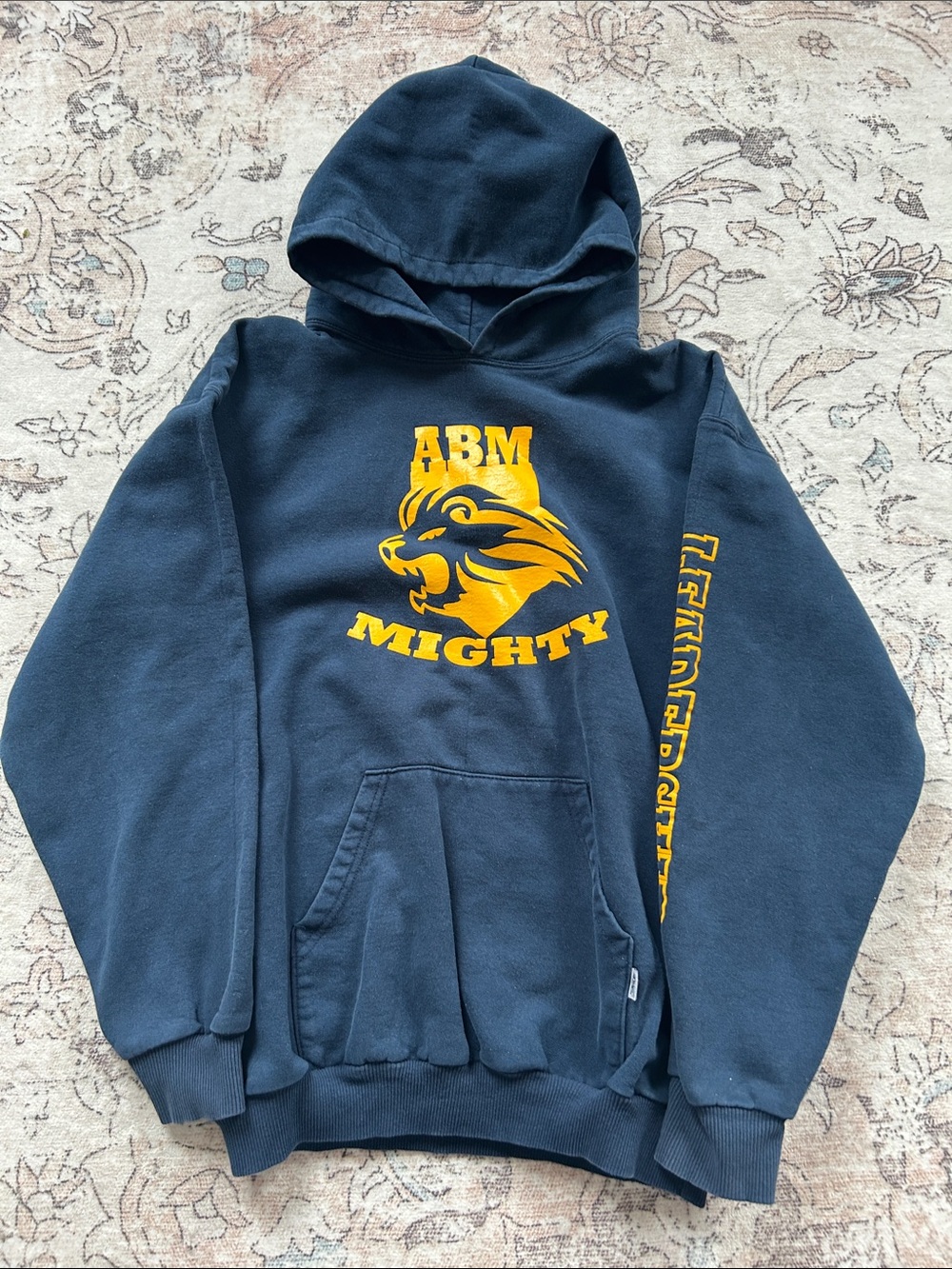 ABM Mighty Campus Merch 95% Cotton Navy Blue Sweatshirt with Yellow Logo